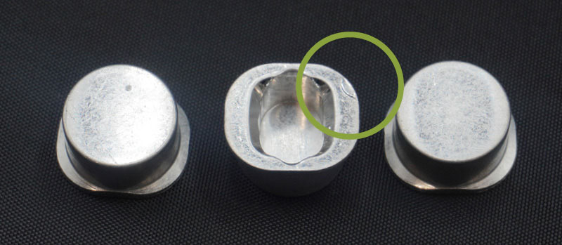 Formfehler an Kappen von Parksensoren für Autos