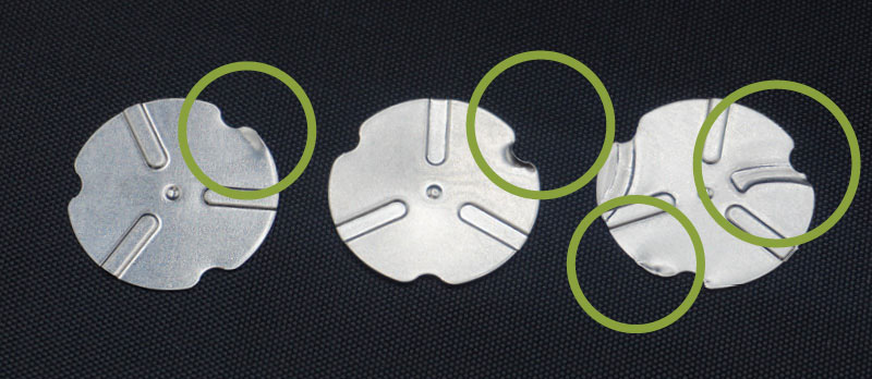 Gussfehler auf Nickelplatten