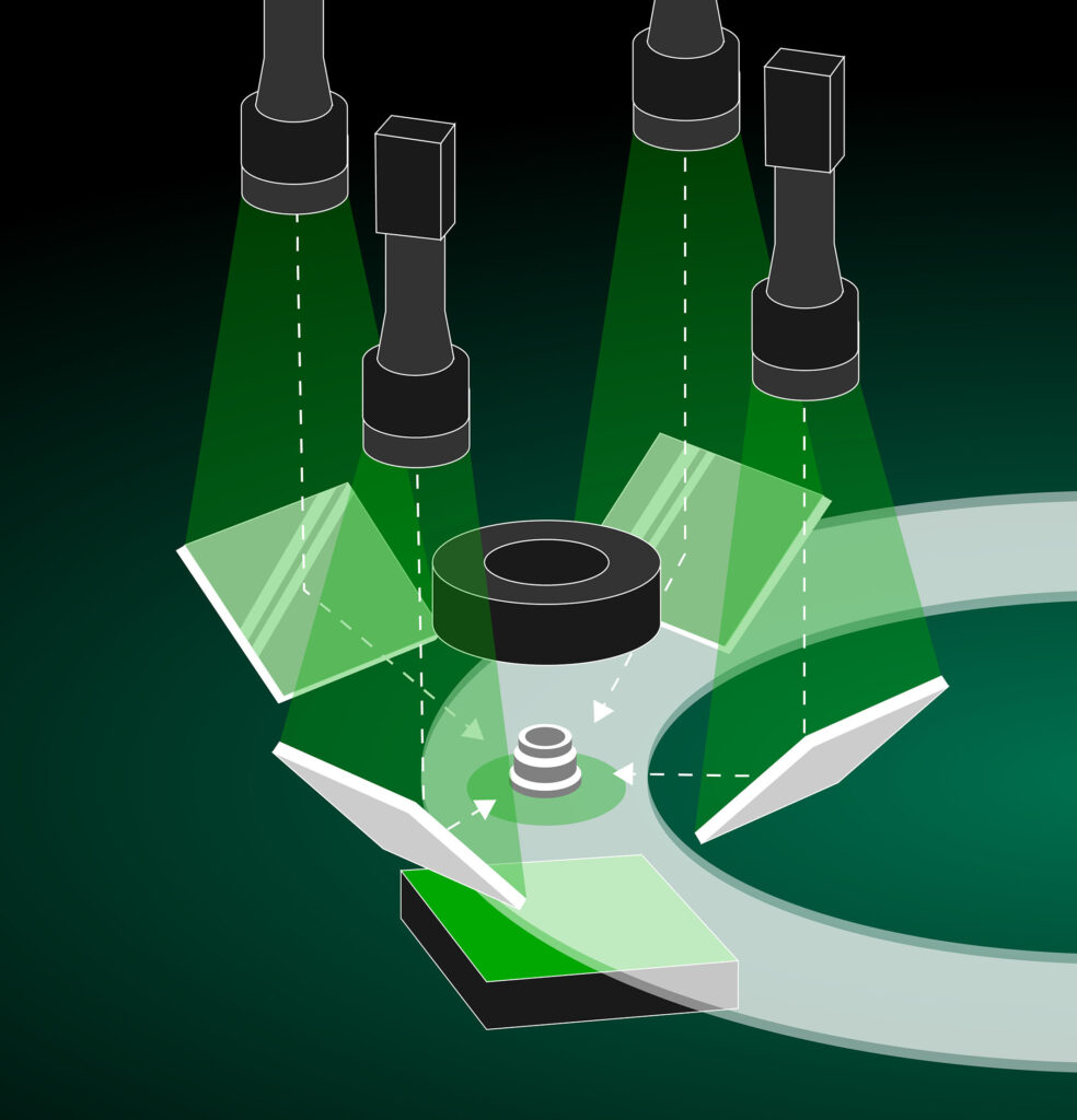 4 top-cameras + mirror control station scheme